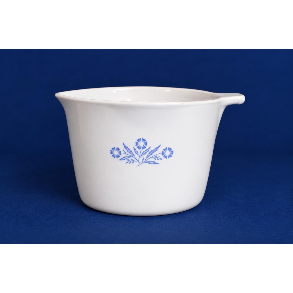 Corning Ware Blue Cornflower 1 Qt Measuring Cup Saucemaker P-55-B, Vintage, USA
